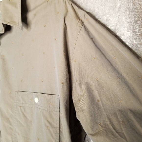 Cezani EUC 16 cotton long-sleeved button-down shirt - taupe - Picture 3 of 10